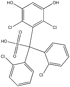 (2,6-Dichloro-3,5-dihydroxyphenyl)bis(2-chlorophenyl)methanesulfonic acid