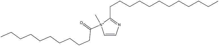 2-Dodecyl-1-methyl-1-undecanoyl-1H-imidazol-1-ium Structure