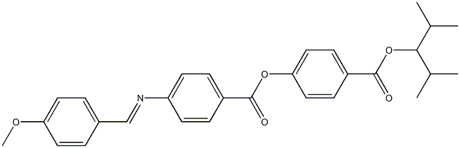 4-[4-(4-Methoxybenzylideneamino)benzoyloxy]benzoic acid (2,4-dimethylpentan-3-yl) ester,,结构式