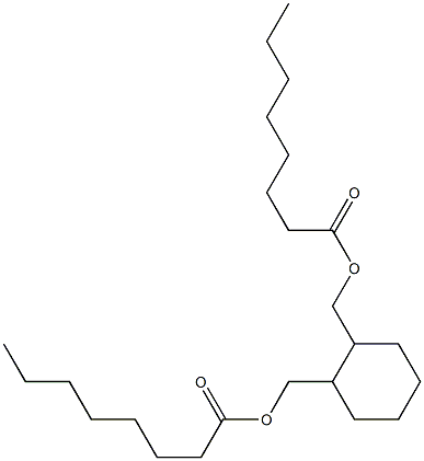 1,2-シクロヘキサンジメタノールジオクタノアート 化学構造式