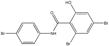 4,4',6-トリブロモ-2-ヒドロキシベンズアニリド 化学構造式