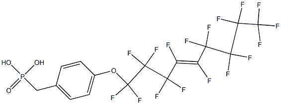 4-[(Heptadecafluoro-4-nonenyl)oxy]benzylphosphonic acid,,结构式