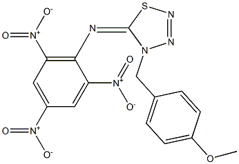  4-(4-Methoxybenzyl)-4,5-dihydro-5-(2,4,6-trinitrophenylimino)-1,2,3,4-thiatriazole