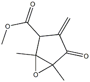 1,5-Dimethyl-3-methylene-4-oxo-6-oxabicyclo[3.1.0]hexane-2-carboxylic acid methyl ester Struktur