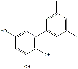 6-(3,5-Dimethylphenyl)-5-methylbenzene-1,2,4-triol Struktur