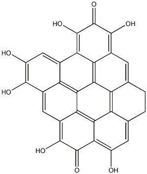 3,4-Dihydro-1,6,8,10,11,13-hexahydroxydibenzo[bc,ef]coronene-7,14-dione