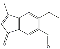 3,7-Dimethyl-5-isopropyl-1-oxo-1H-indene-6-carbaldehyde Struktur