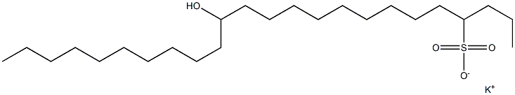 14-Hydroxytetracosane-4-sulfonic acid potassium salt,,结构式