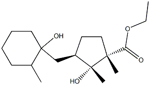 (1S,2R,3R)-2-Hydroxy-3-[(1-hydroxy-2-methylcyclohexyl)methyl]-1,2-dimethylcyclopentane-1-carboxylic acid ethyl ester,,结构式