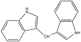 Bis(1H-indol-3-yl)methyl cation 结构式