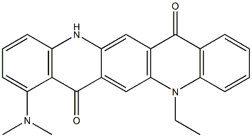 1-(Dimethylamino)-12-ethyl-5,12-dihydroquino[2,3-b]acridine-7,14-dione Struktur