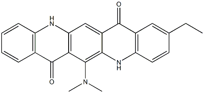 6-(Dimethylamino)-2-ethyl-5,12-dihydroquino[2,3-b]acridine-7,14-dione Struktur
