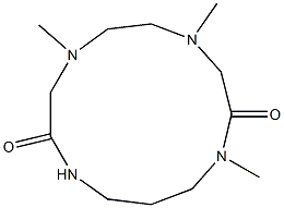 4,7,10-Trimethyl-1,4,7,10-tetraazacyclotridecane-2,9-dione 结构式