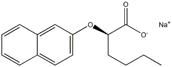 [R,(+)]-2-(2-ナフチルオキシ)ヘキサン酸ナトリウム 化学構造式
