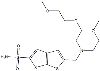 5-[[N-(2-Methoxyethyl)-N-[2-(2-methoxyethoxy)ethyl]amino]methyl]thieno[2,3-b]thiophene-2-sulfonamide Structure