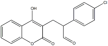 3-[3-Oxo-2-(4-chlorophenyl)propyl]-4-hydroxy-2H-1-benzopyran-2-one Struktur