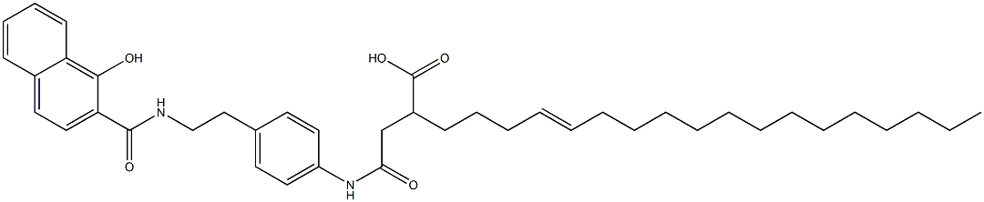 1-Hydroxy-N-[2-[4-(3-carboxy-1-oxo-7-henicosenylamino)phenyl]ethyl]-2-naphthamide Structure