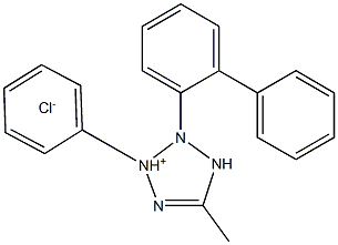 2-フェニル-3-(4-ビフェニリル)-5-メチル-2H-テトラゾール-3-イウム·クロリド 化学構造式