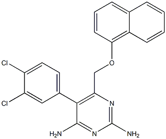 5-(3,4-Dichlorophenyl)-6-(1-naphthalenyloxymethyl)pyrimidine-2,4-diamine Structure