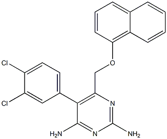 5-(3,4-Dichlorophenyl)-6-(1-naphthalenyloxymethyl)pyrimidine-2,4-diamine