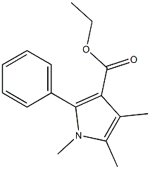 2-Phenyl-1,4,5-trimethyl-1H-pyrrole-3-carboxylic acid ethyl ester,,结构式