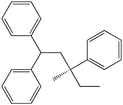 [S,(+)]-3-メチル-1,1,3-トリフェニルペンタン 化学構造式