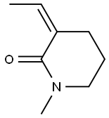 (Z)-3-エチリデン-1-メチルピペリジン-2-オン 化学構造式