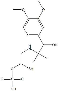 2-[1,1-Dimethyl-2-hydroxy-2-(3,4-dimethoxyphenyl)ethyl]aminoethanethiol 1-sulfate Struktur