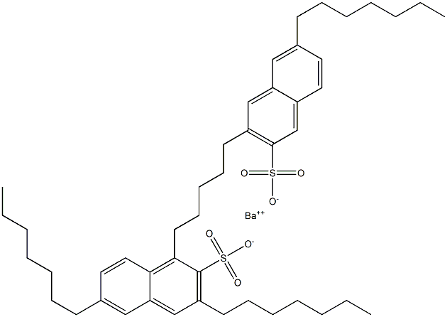 ビス(3,6-ジヘプチル-2-ナフタレンスルホン酸)バリウム 化学構造式