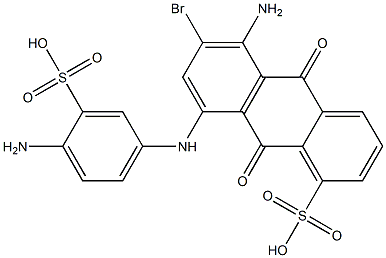 5-Amino-8-(4-amino-3-sulfoanilino)-6-bromo-9,10-dihydro-9,10-dioxoanthracene-1-sulfonic acid