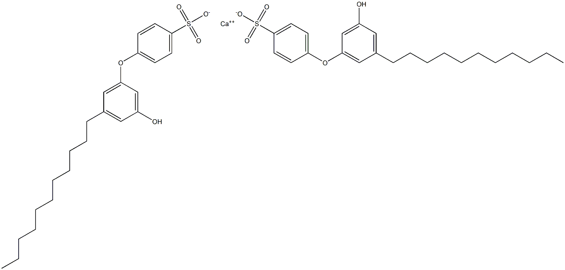 Bis(3'-hydroxy-5'-undecyl[oxybisbenzene]-4-sulfonic acid)calcium salt Structure