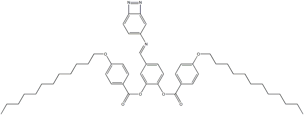 ビス[4-(ドデシルオキシ)安息香酸]4-[(アゾベンゼン-4-イル)イミノメチル]-1,2-フェニレン 化学構造式