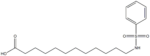 12-(フェニルスルホニルアミノ)ラウリン酸 化学構造式