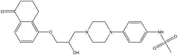 1-[4-[4-(Methylsulfonylamino)phenyl]-1-piperazinyl]-3-[(5,6,7,8-tetrahydro-5-oxonaphthalen)-1-yloxy]-2-propanol