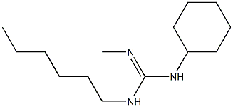 1-Cyclohexyl-3-hexyl-2-methylguanidine Structure