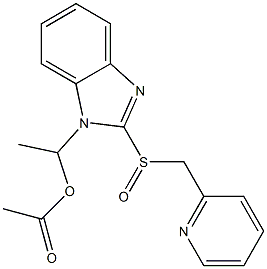 1-(1-Acetyloxyethyl)-2-[(2-pyridinyl)methylsulfinyl]-1H-benzimidazole Struktur