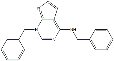 1-Benzyl-4-benzylamino-1H-pyrrolo[2,3-d]pyrimidine Struktur