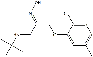 1-(2-クロロ-5-メチルフェノキシ)-3-tert-ブチルアミノアセトン(Z)-オキシム 化学構造式