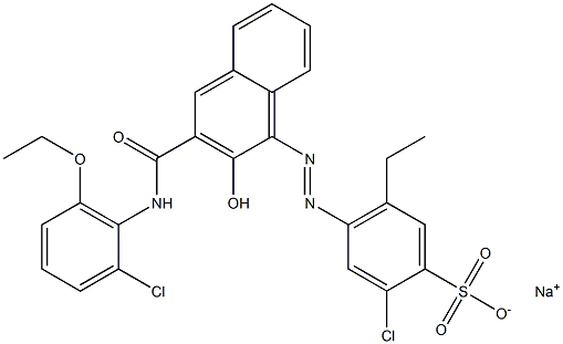 2-Chloro-5-ethyl-4-[[3-[[(2-chloro-6-ethoxyphenyl)amino]carbonyl]-2-hydroxy-1-naphtyl]azo]benzenesulfonic acid sodium salt