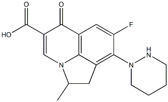 2-Methyl-7-fluoro-8-[(1,2,3,4,5,6-hexahydropyridazin)-1-yl]-1,2-dihydro-5-oxo-5H-2a-azaacenaphthylene-4-carboxylic acid|