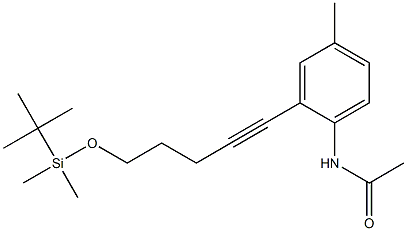 N-[4-Methyl-2-[5-(tert-butyldimethylsiloxy)-1-pentynyl]phenyl]acetamide Structure