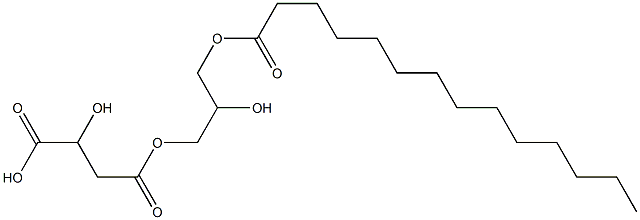 L-Malic acid hydrogen 4-(2-hydroxy-3-tetradecanoyloxypropyl) ester Struktur