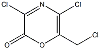 3,5-Dichloro-6-(chloromethyl)-2H-1,4-oxazin-2-one,,结构式