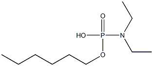 N,N-ジエチルアミドりん酸水素ヘキシル 化学構造式