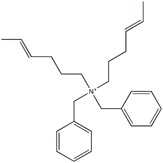 ジ(4-ヘキセニル)ジベンジルアミニウム 化学構造式