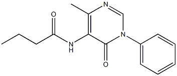 5-Butyrylamino-6-methyl-3-phenylpyrimidin-4(3H)-one Structure