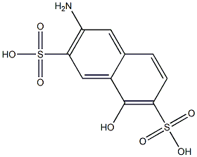 2-Amino-5-hydroxynaphthalene-3,6-disulfonic acid Structure