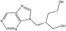 9-[(S)-4-Hydroxy-2-(hydroxymethyl)butyl]-9H-purine 结构式