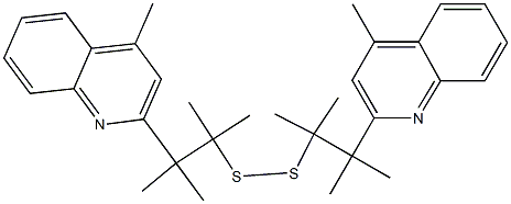 Bis[2-(4-methylquinolin-2-yl)-1,1,2-trimethylpropyl] persulfide,,结构式