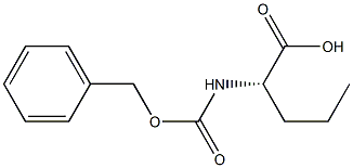 (S)-2-[[(ベンジルオキシ)カルボニル]アミノ]ペンタン酸 化学構造式